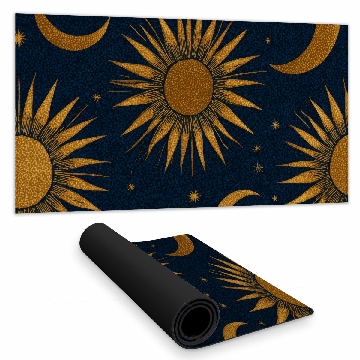 C1DM1531D0GPKM 16 x 32 in. Golden Celestial Glow Desk Mat - Elegant Home Decor Accent