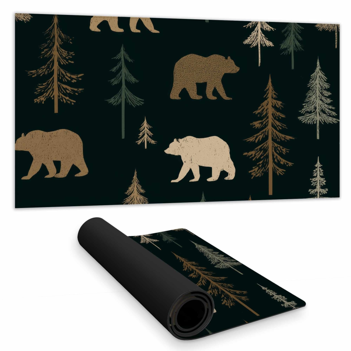 C1DM1531G0URMR 16 x 32 in. Forest Bear Stroll Desk Mat - Home Decor Desk Accessory