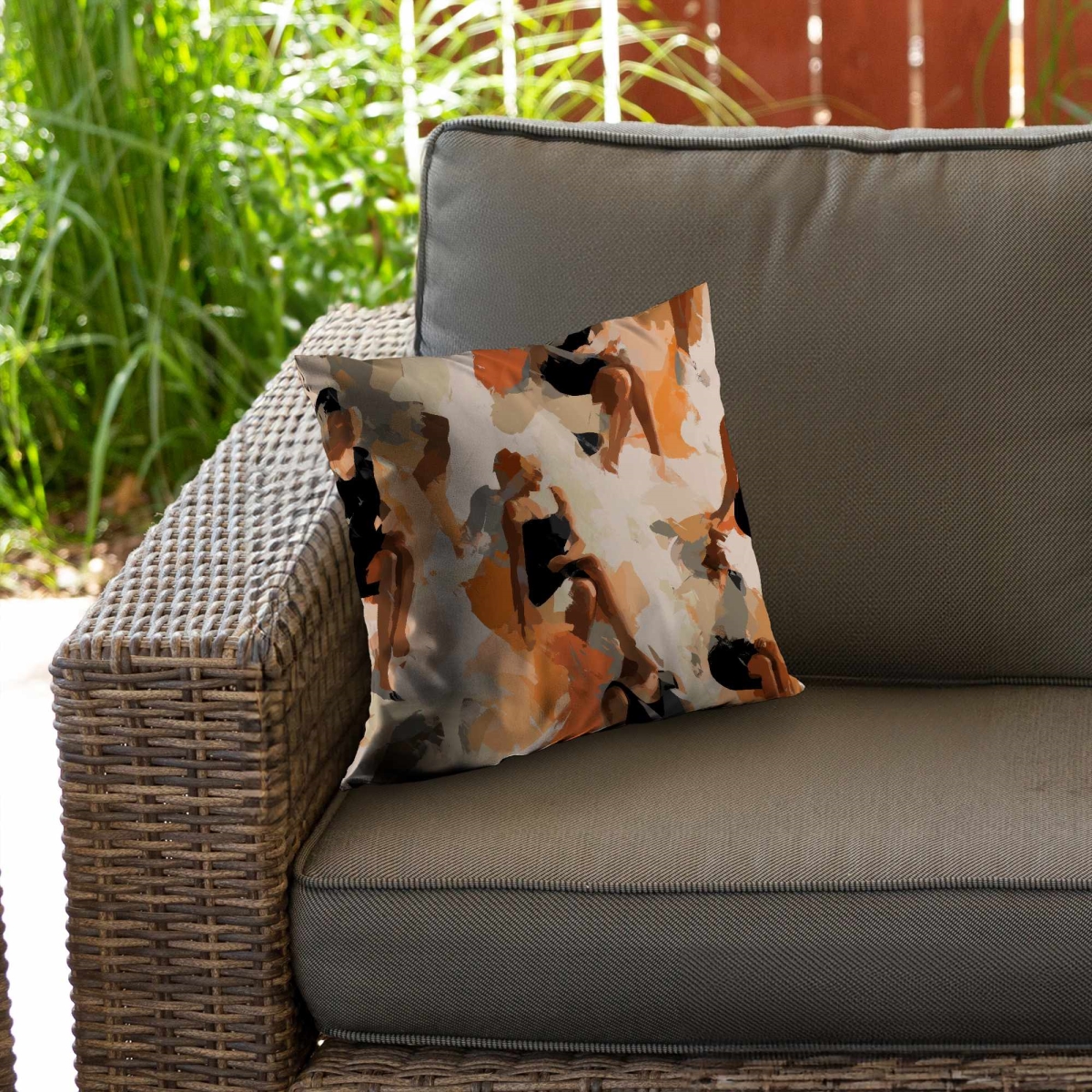 C1PO16169336DF 16 x 16 in. Sitting Still Outdoor Throw Pillow - Stylish Home Decor - Insert Included