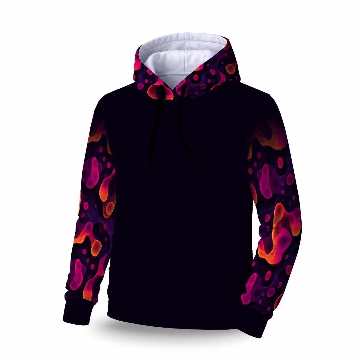 C1SPHSML2TS2AR Luminous Flow Veins Sleeve Pullover Hoodie Apparel - Small