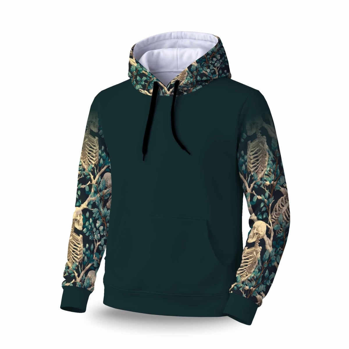 C1SPHSML97336N Sticks & Skulls Sleeve Pullover Hoodie - Stylish Apparel - Small
