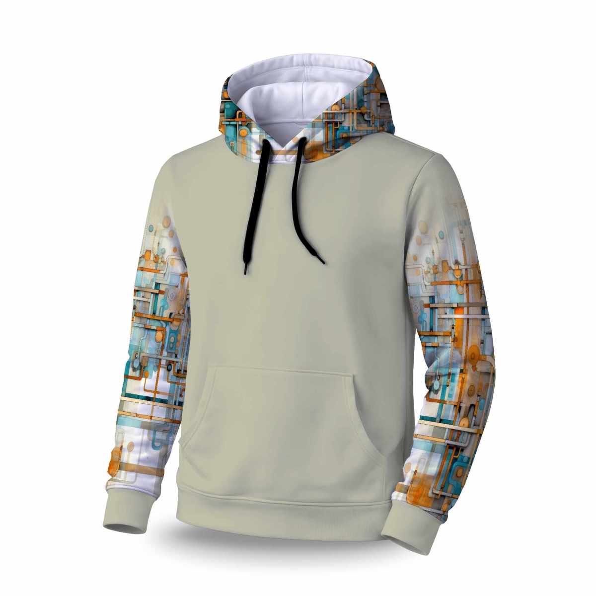 C1SPHMDMHHEB7Q Like Clockwork Sleeve Pullover Hoodie - Stylish Apparel - Medium