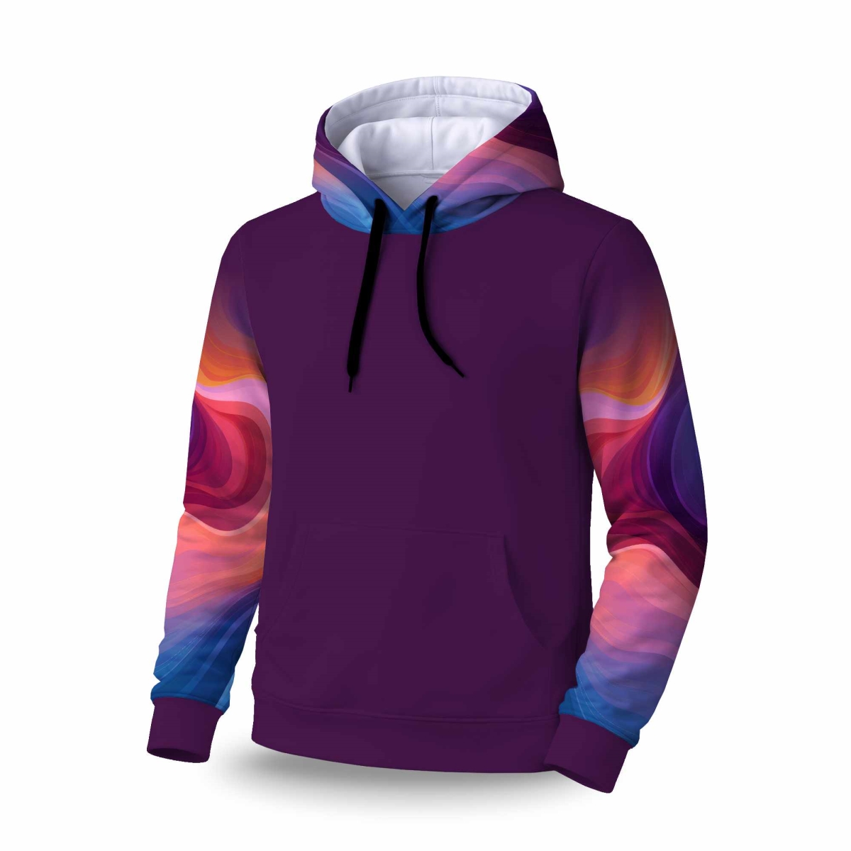 C1SPHMDMLC1ZFI Purple Haze Sleeve Pullover Hoodie - Stylish Apparel - Medium