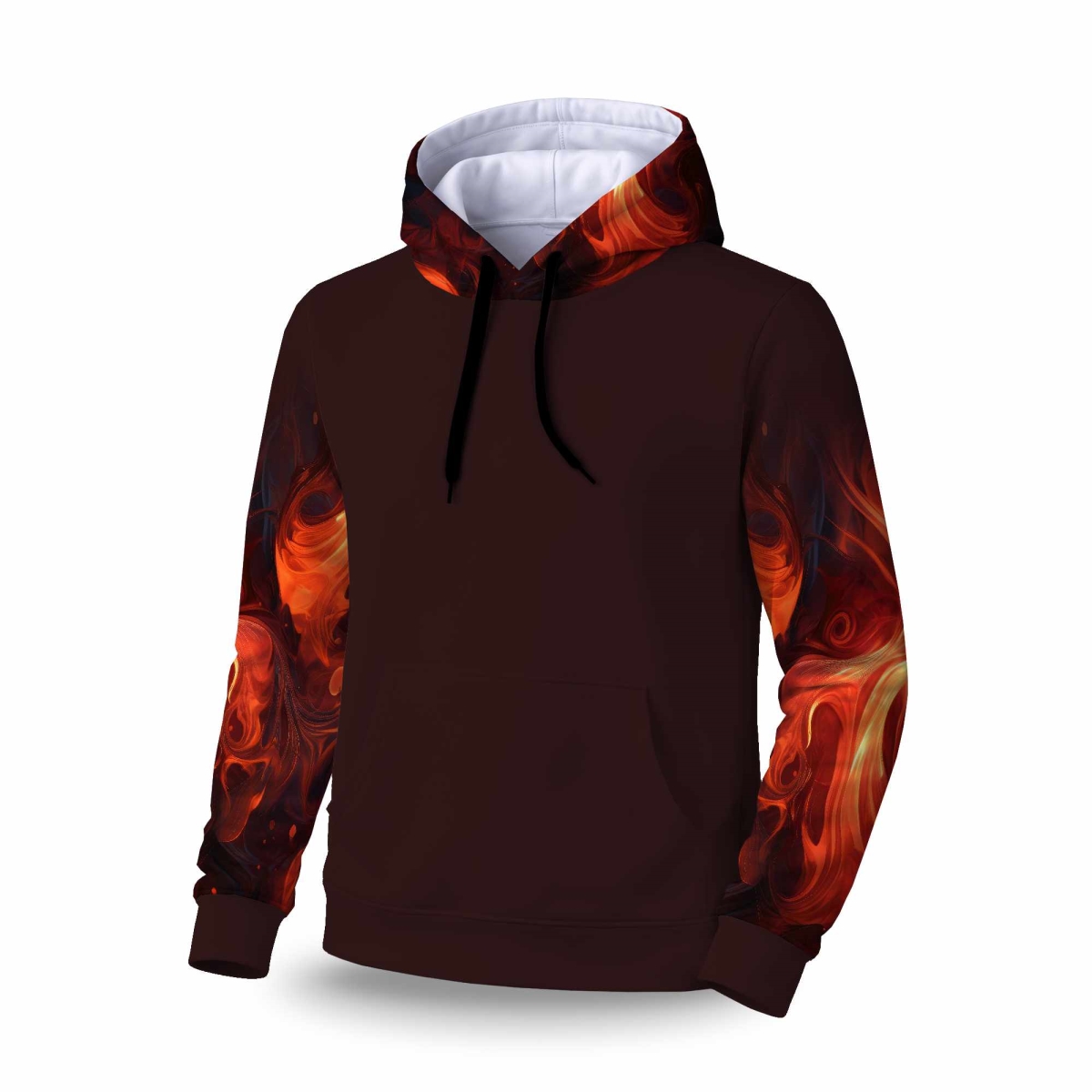 C1SPHMDMP995WB Fires of Heck Sleeve Pullover Hoodie - Cozy Apparel - Medium