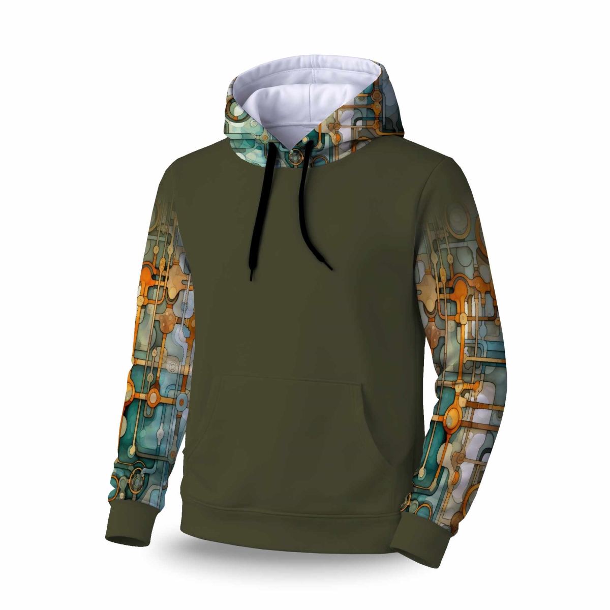 C1SPHMDMSE25V5 Turns & Bends Sleeve Pullover Hoodie - Stylish Apparel - Medium