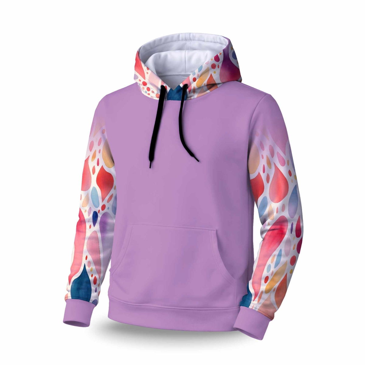 C1SPHMDMUIDVIC Splotches Sleeve Pullover Hoodie - Stylish Apparel Hoodie - Medium