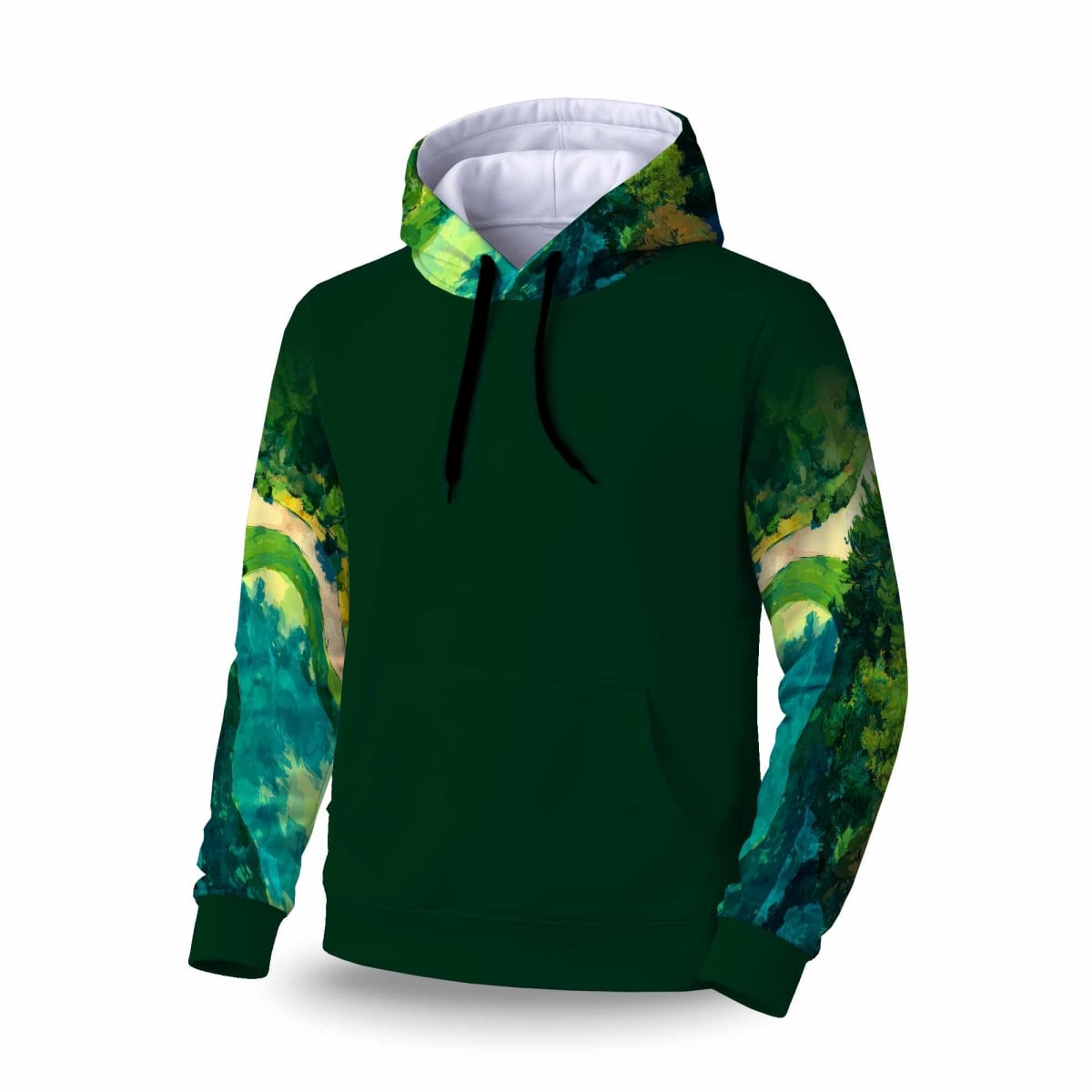 C1SPHLRG5S1WIS Peaceful Course Sleeve Pullover Hoodie - Cozy Apparel - Large