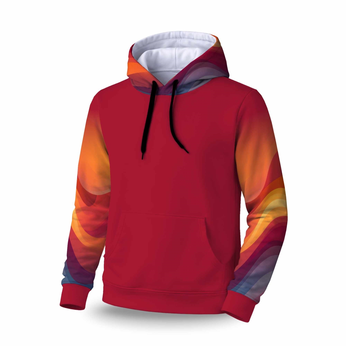 C1SPHLRG8F0AN6 Sunlit Fog Sleeve Pullover Hoodie - Stylish Apparel - Large