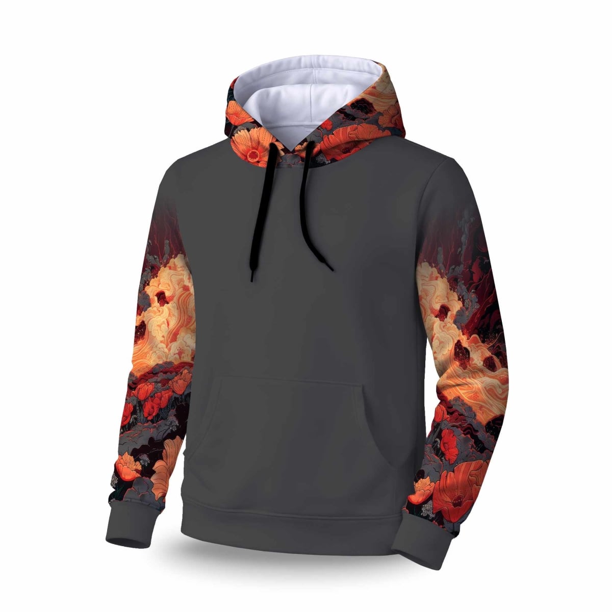 C1SPHLRGBBEM5V The Big Burn Sleeve Pullover Hoodie - Stylish Apparel - Large