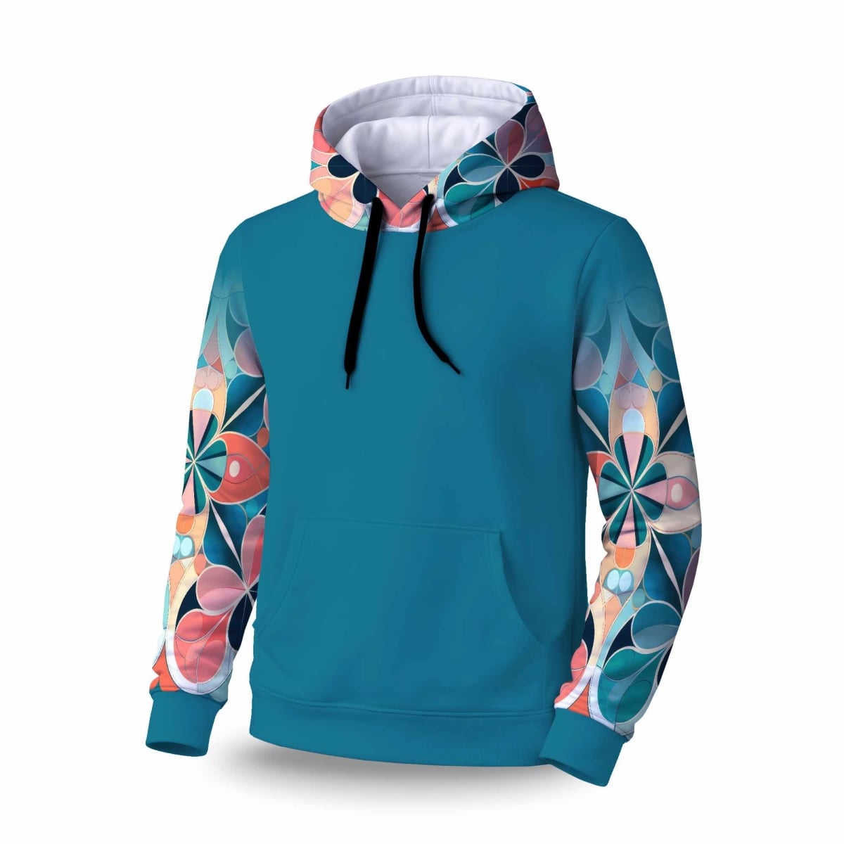 C1SPHSML2DUS55 Mandala Sleeve Pullover Hoodie - Stylish Apparel Hoodie - Small