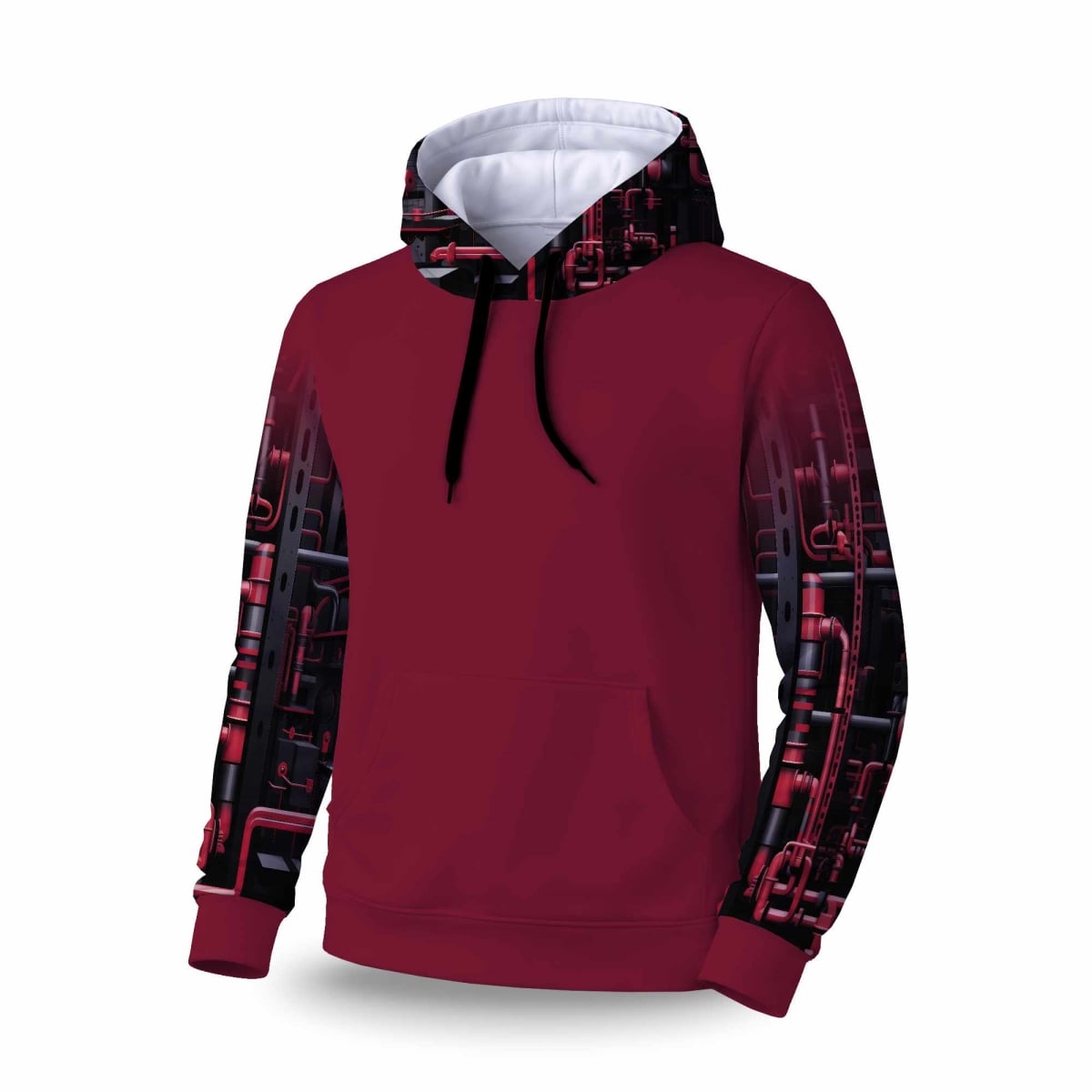 C1SPHSMLAKYGG7 Machinery Sleeve Pullover Hoodie - Stylish Apparel Gear - Small