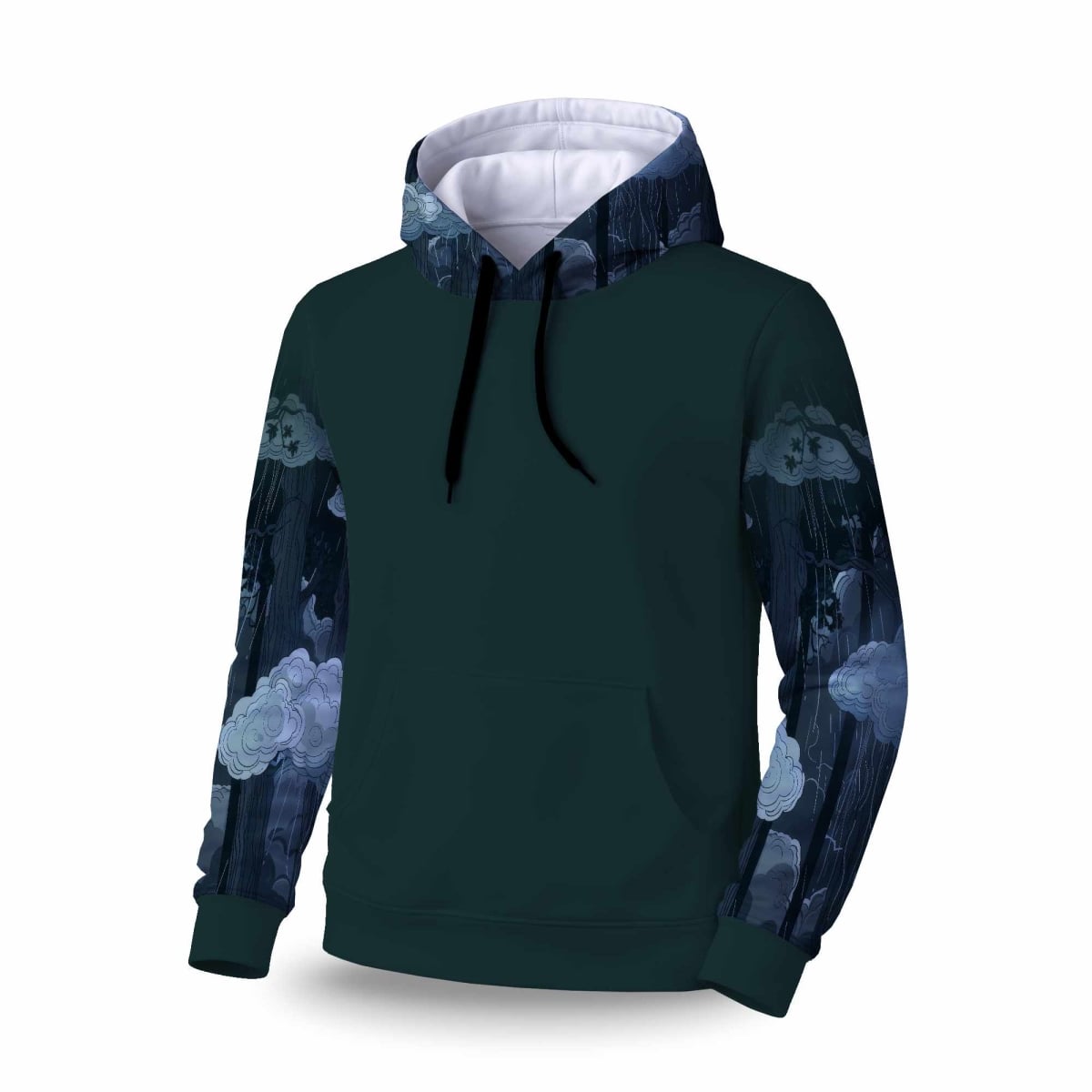 C1SPHSMLBA11FT Sneaky Clouds Sleeve Pullover Hoodie - Stylish Apparel - Small