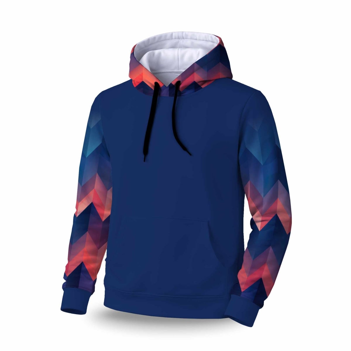 C1SPHSMLPQ2509 Heat Waves Sleeve Pullover Hoodie - Stylish Apparel - Small
