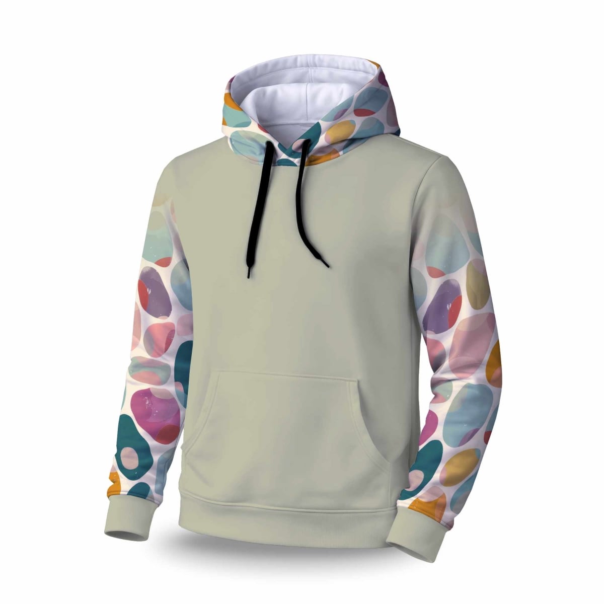 C1SPHSMLTJ30TN Dots & Bops Sleeve Pullover Hoodie - Stylish Apparel - Small
