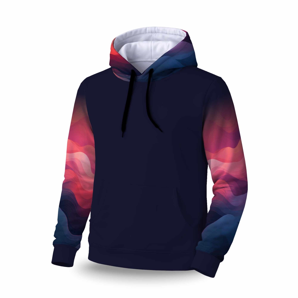 C1SPHXLGDZPO1V Ethereal Smoke Sleeve Pullover Hoodie - Stylish Apparel - Extra Large