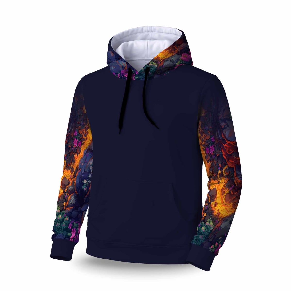 C1SPHXLGF1VIRK Hot River Sleeve Pullover Hoodie - Comfortable Apparel - Extra Large
