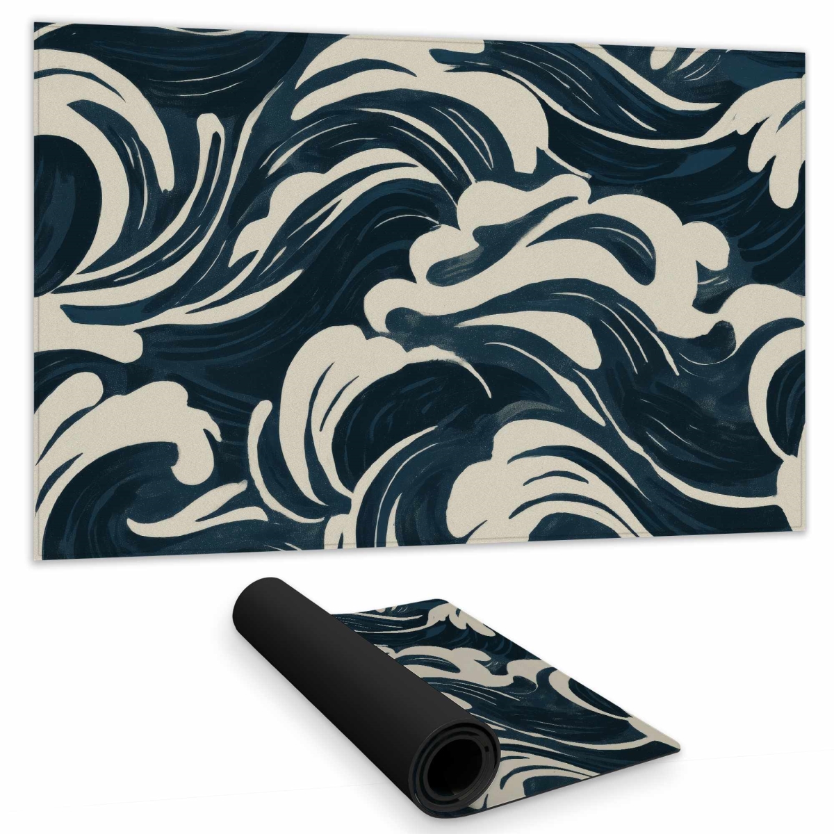 C1DM14240XOLHJ 14 x 24 in. Midnight Ocean Flow Gaming Mat - Stylish Home Decor Mat