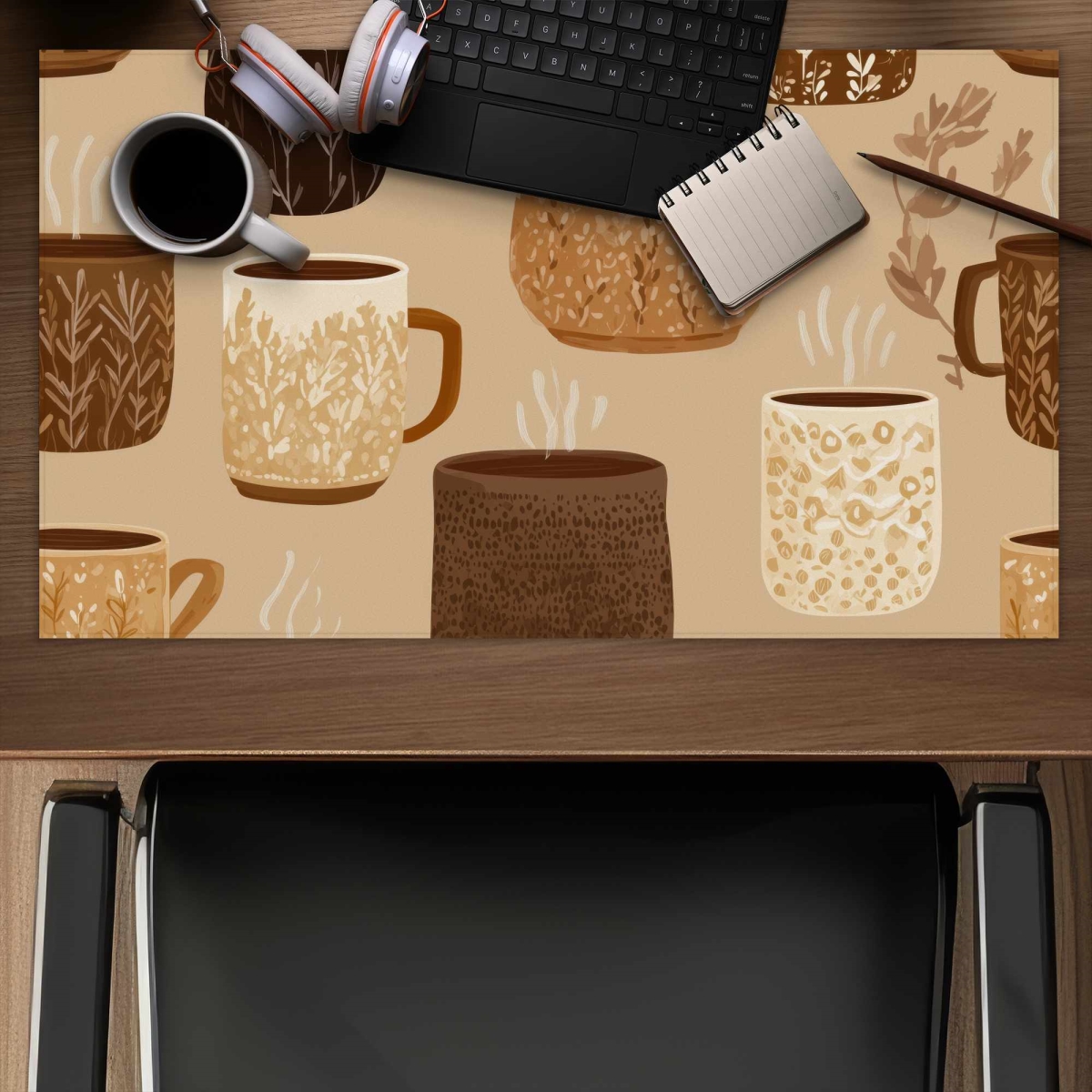 C1DM14246W4DF5 14 x 24 in. Cozy Cup Collection Gaming Mat - Stylish Home Decor Mat