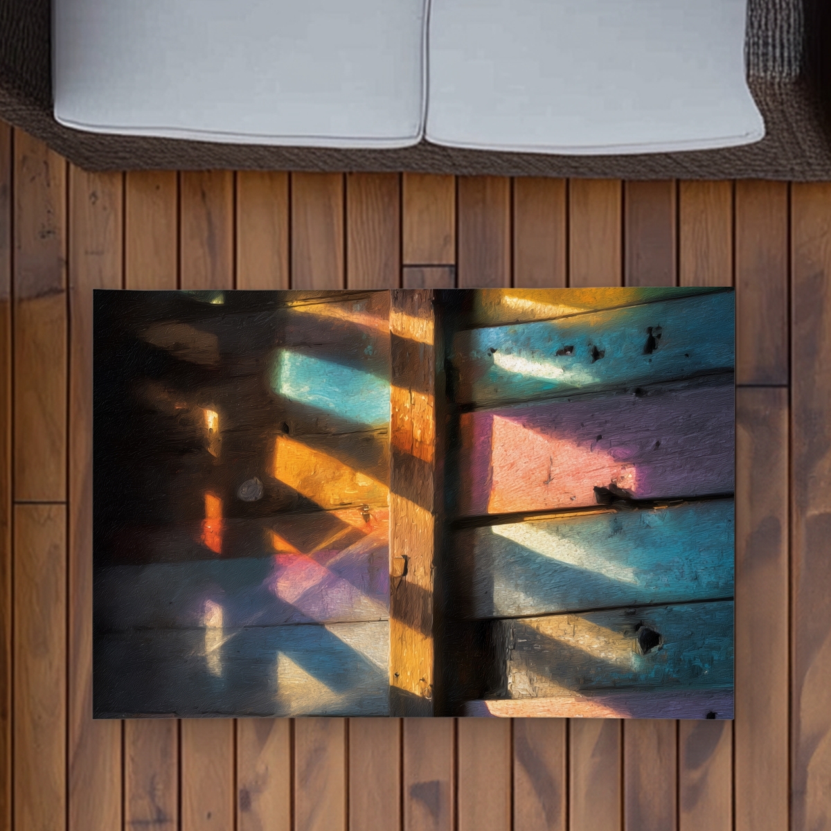 C1ROAR23JOOQ67 2 x 3 ft. Casting Rainbows Brown Outdoor Rectangle Area Rug - Home Decor Essential
