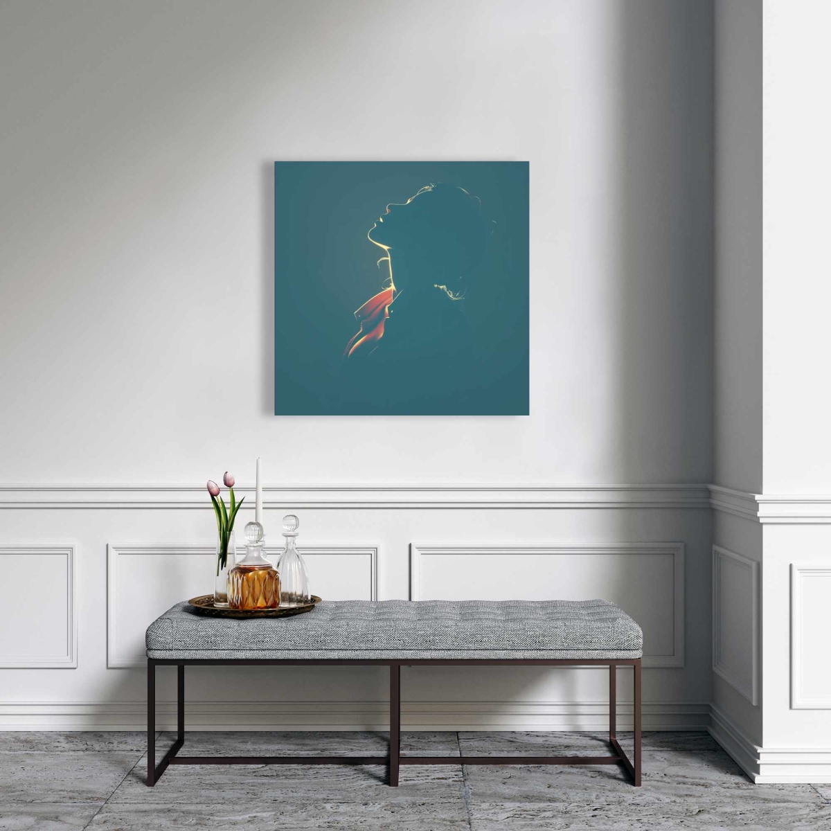 C1RC2424V4C263 24 x 24 in. Silent Light Whisper Canvas - Elegant Home Decor Art