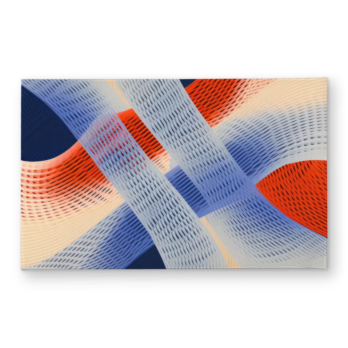 CODM2134LNMQHY 21 x 34 in. Abstract Threading Blue Indoor & Outdoor Door Mat - Home Decor