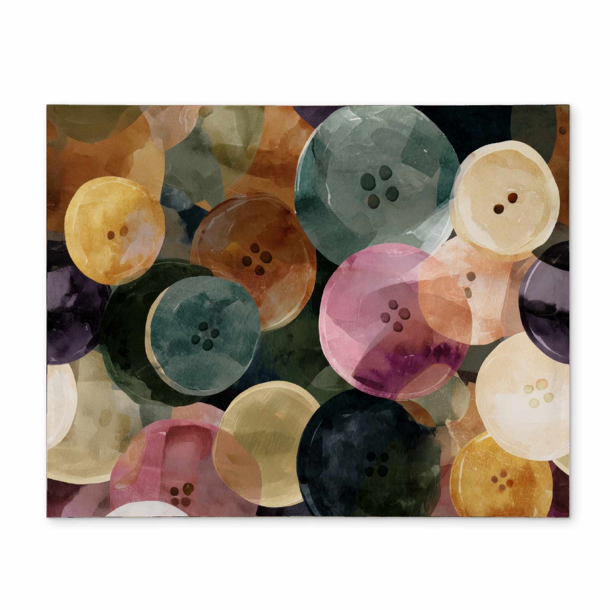 CPPM14181B2CWQ 14 x 18 in. Colorful-Button Dance Polyester Placemat for Home Decor