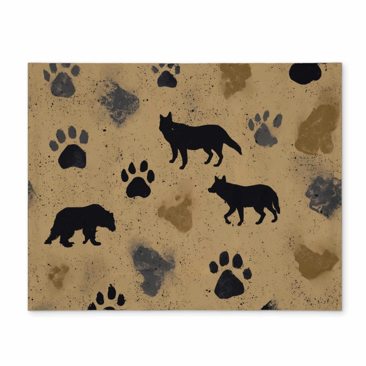 CPPM14181NT5NI 14 x 18 in. Wild-Tracks Echo Polyester Placemat for Home Decor