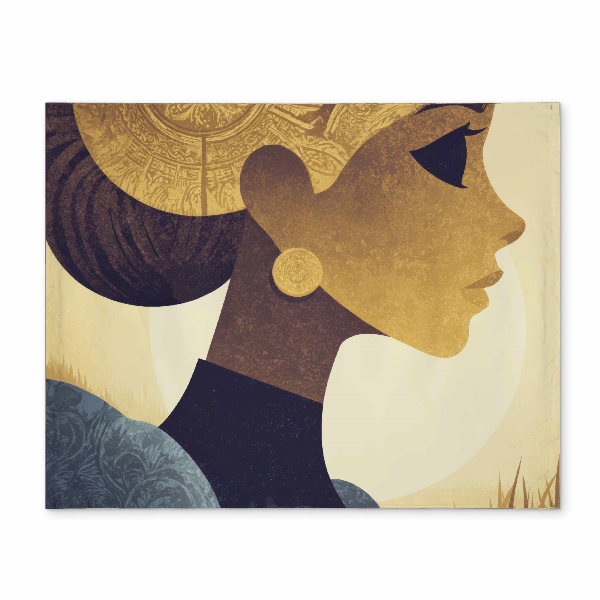 CPPM1418ERMW7S 14 x 18 in. Golden Muse Profile - Stylish Polyester Placemat Home Decor