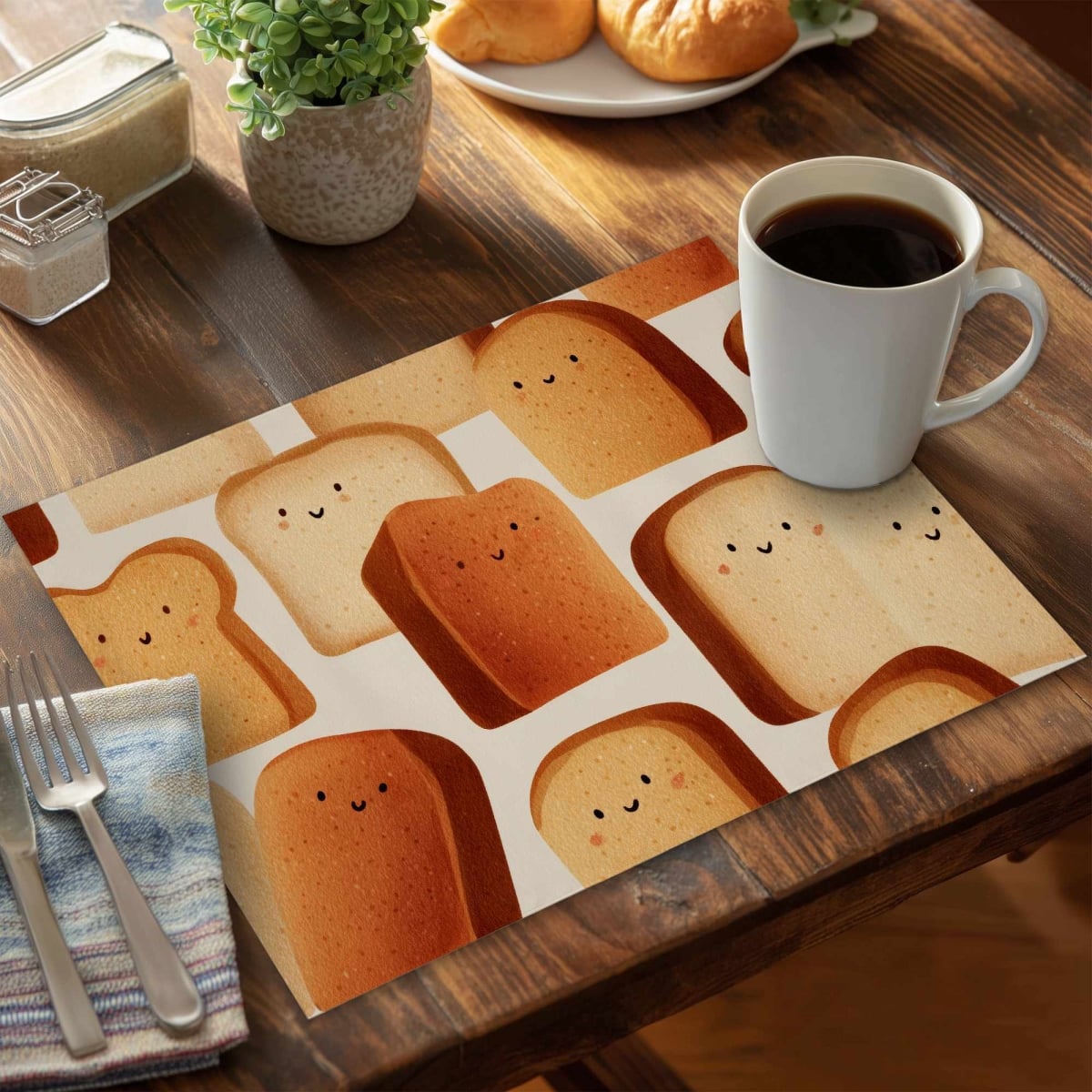 CPPM1418RJO9EG Toasty-Smiles Polyester Placemat for Stylish Home Decor - 14 x 18 in.