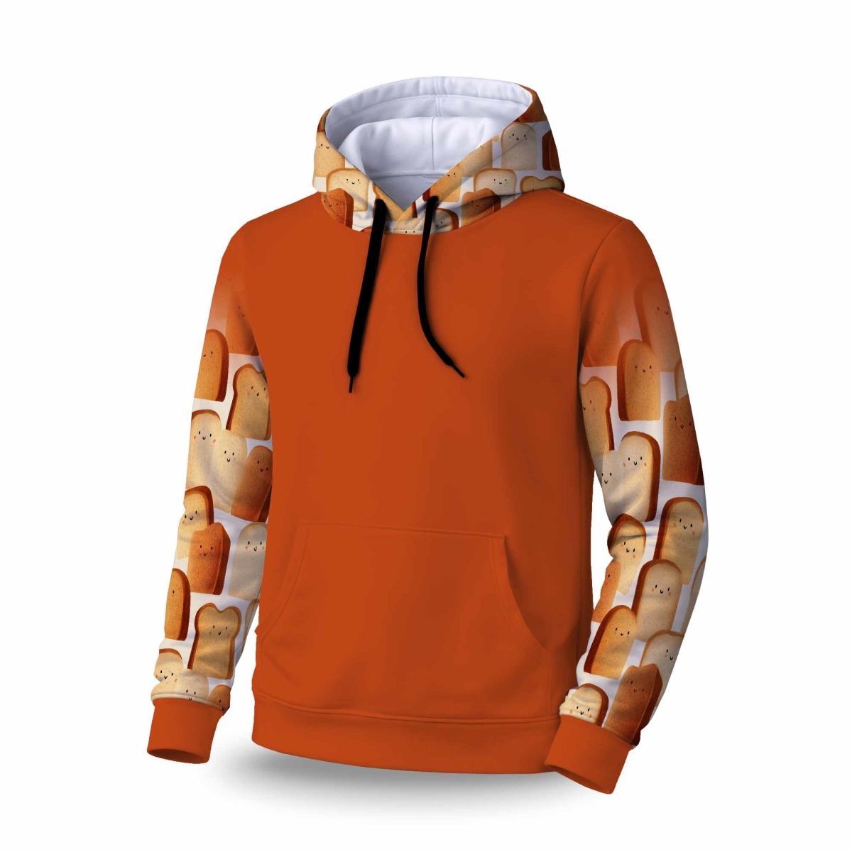 C1SPHLRGK2ABG3 Toasty Smiles Sleeve Pullover Hoodie - Cozy Apparel - Large