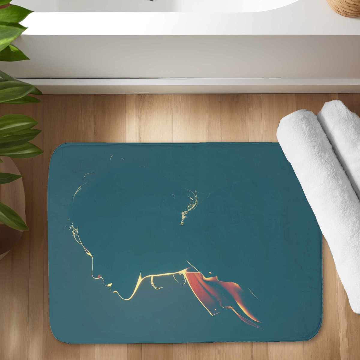 C1BM1724DR0RFW 17 x 24 in. Silent Light Whisper Bath Mat - Soft, Cozy Home Decor