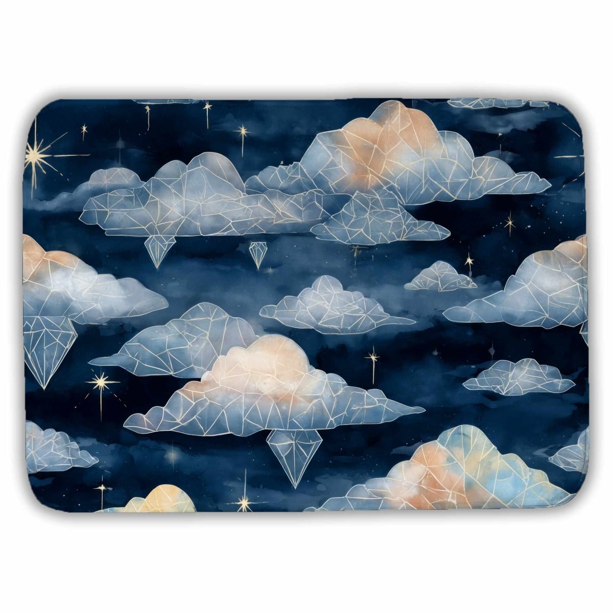 C1BM1724HCCLK9 17 x 24 in. Celestial Crystal Clouds Bath Mat - Stylish Home Decor