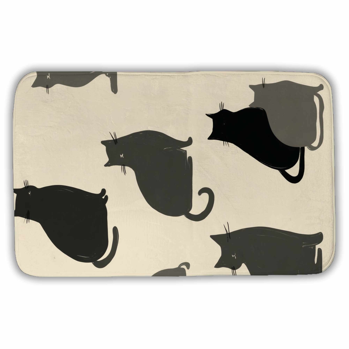 C1BM2134DEWYFI Silent Cat Gathering Bath Mat - Cozy Home Decor - 21 x 34 in.