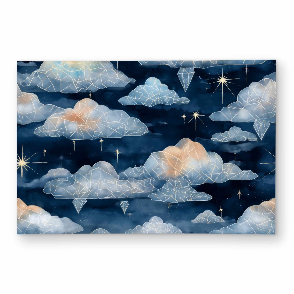 C1ROAR23T4T52U 2 x 3 ft. Celestial Crystal Clouds Outdoor Rectangle Area Rug - Home Decor