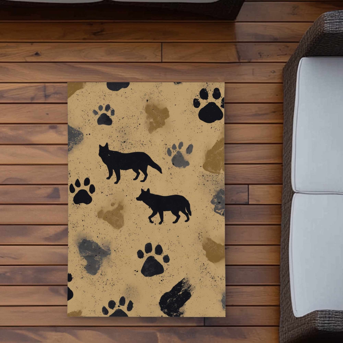 C1ROAR23YWZSEI 2 x 3 ft. Wild Tracks Echo Outdoor Rectangle Area Rug - Home Decor