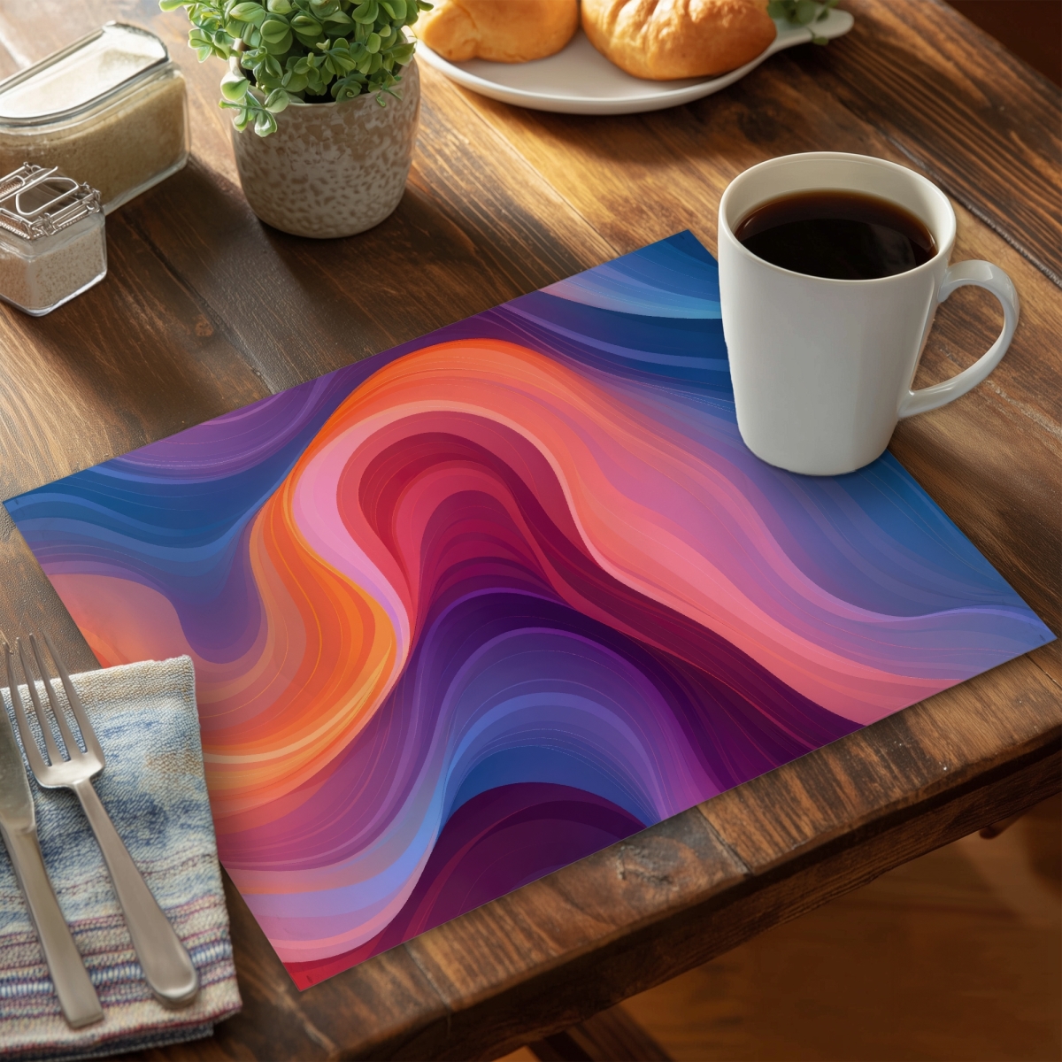 Picture of MWW CPPM14182FJH4N 14 x 18 in. Purple Haze - Blue Polyester Placemat for Home Decor