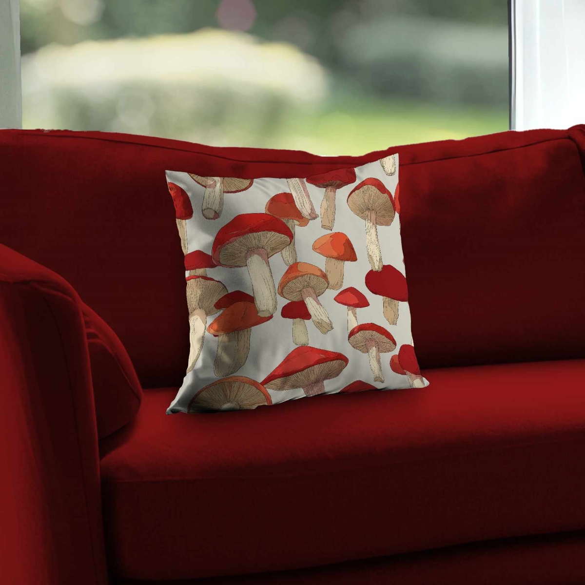 C1PC1414VF8G9O Crimson Cap Dance Poly Twill Throw Pillow - Home Decor - 14 x 14 in.