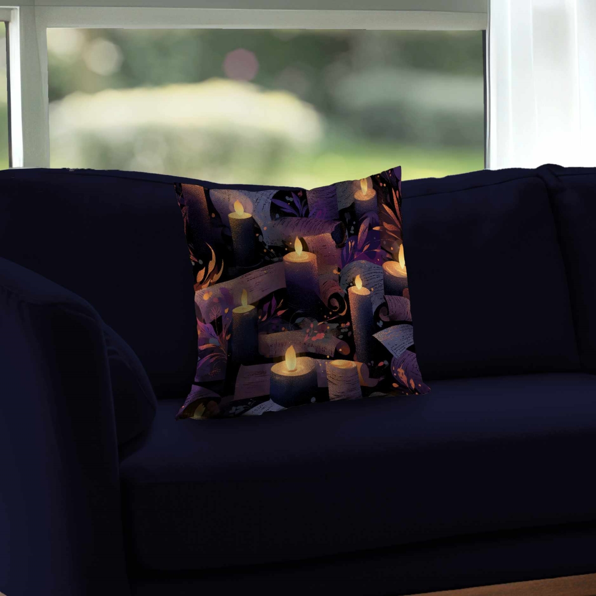 C1PC16164G171K Whispers in Candlelight Poly Twill Throw Pillow Home Decor - 16 x 16 in.