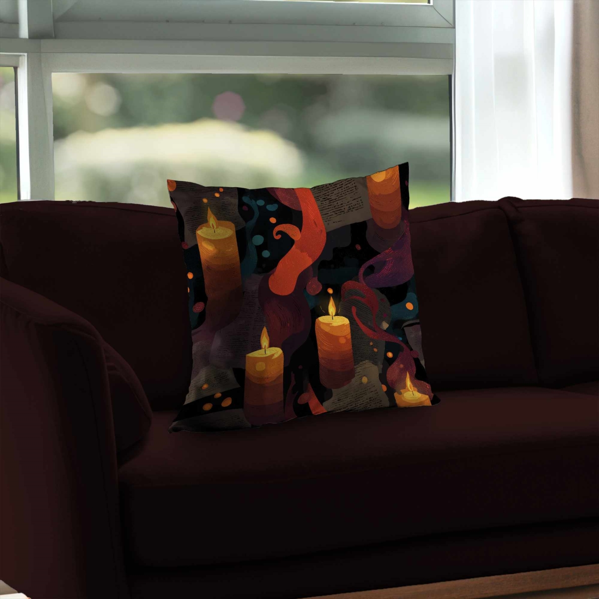 C1PC2020OQMU6V Whispers in Flame Poly Twill Throw Pillow - Home Decor - 20 x 20 in.