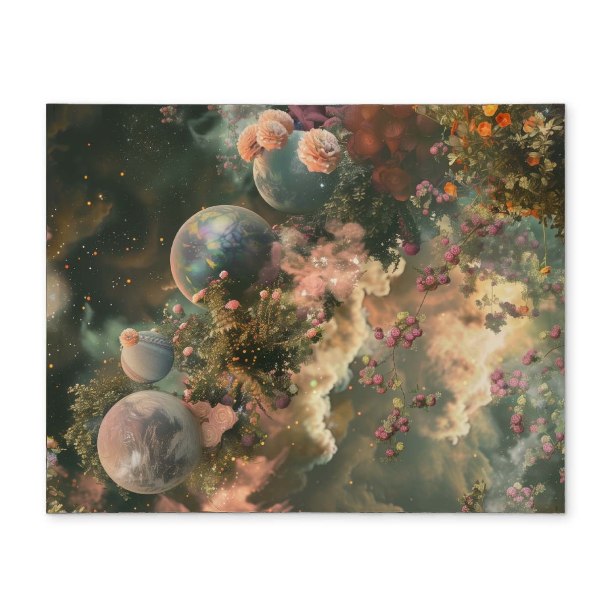 Picture of MWW CPPM14187NVVXC 14 x 18 in. Bloom Space Beige Polyester Placemat for Elegant Home Decor