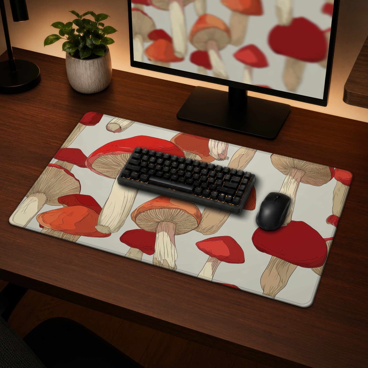 C1DM1424A7PT5H 14 x 24 in. Crimson Cap Dance Gaming Mat - Stylish Home Decor Mat