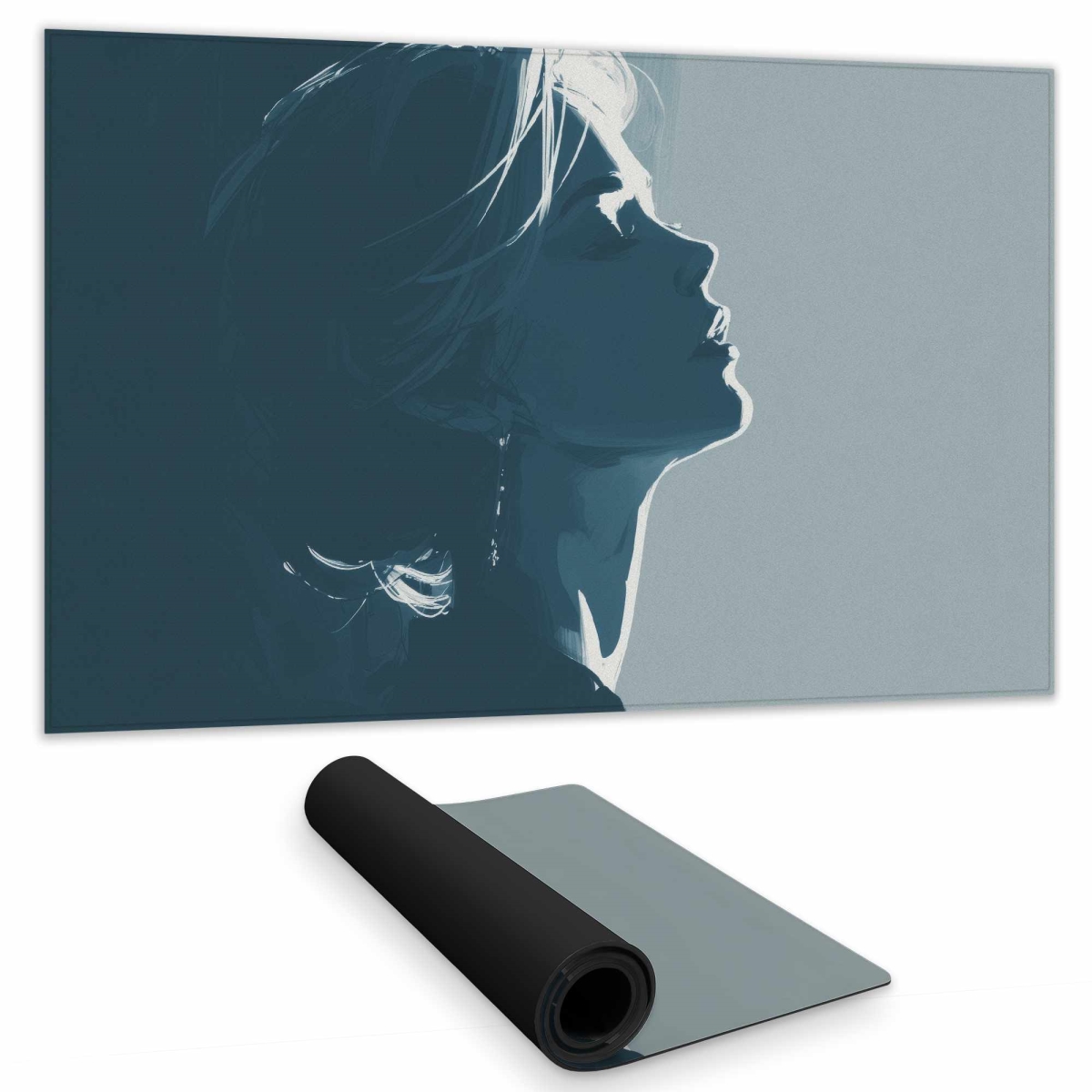 C1DM1424C3CX0H 14 x 24 in. Silent Light Glow Gaming Mat - Home Decor Desk Pad