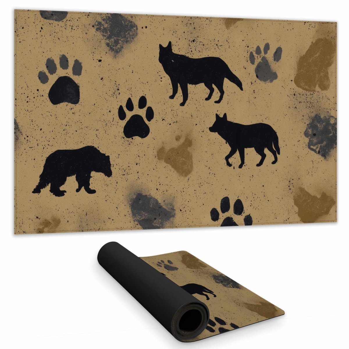 C1DM1424RYHCY8 14 x 24 in. Wild Tracks Echo Gaming Mat - Stylish Home Decor Mat