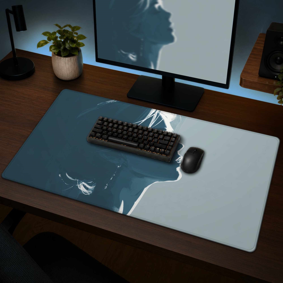 C1DM1531LNKSDF 16 x 32 in. Silent Light Glow Desk Mat - Stylish Home Decor Accessory