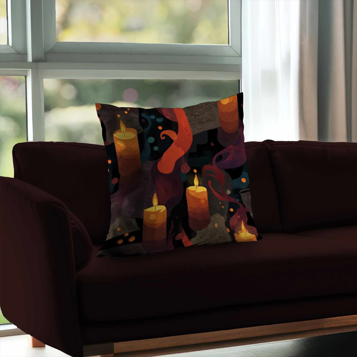 C1PC2626IX3YKE Whispers in Flame Poly Twill Throw Pillow - Home Decor - 26 x 26 in.