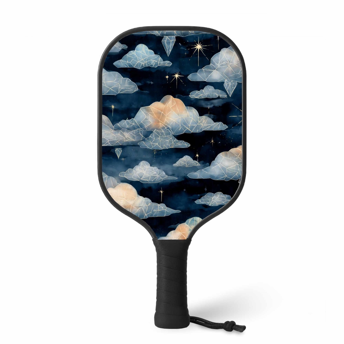 C1PCKINTQU8H88 Celestial Crystal Clouds Casual Pickleball Paddle Set - 8 x 16 in.