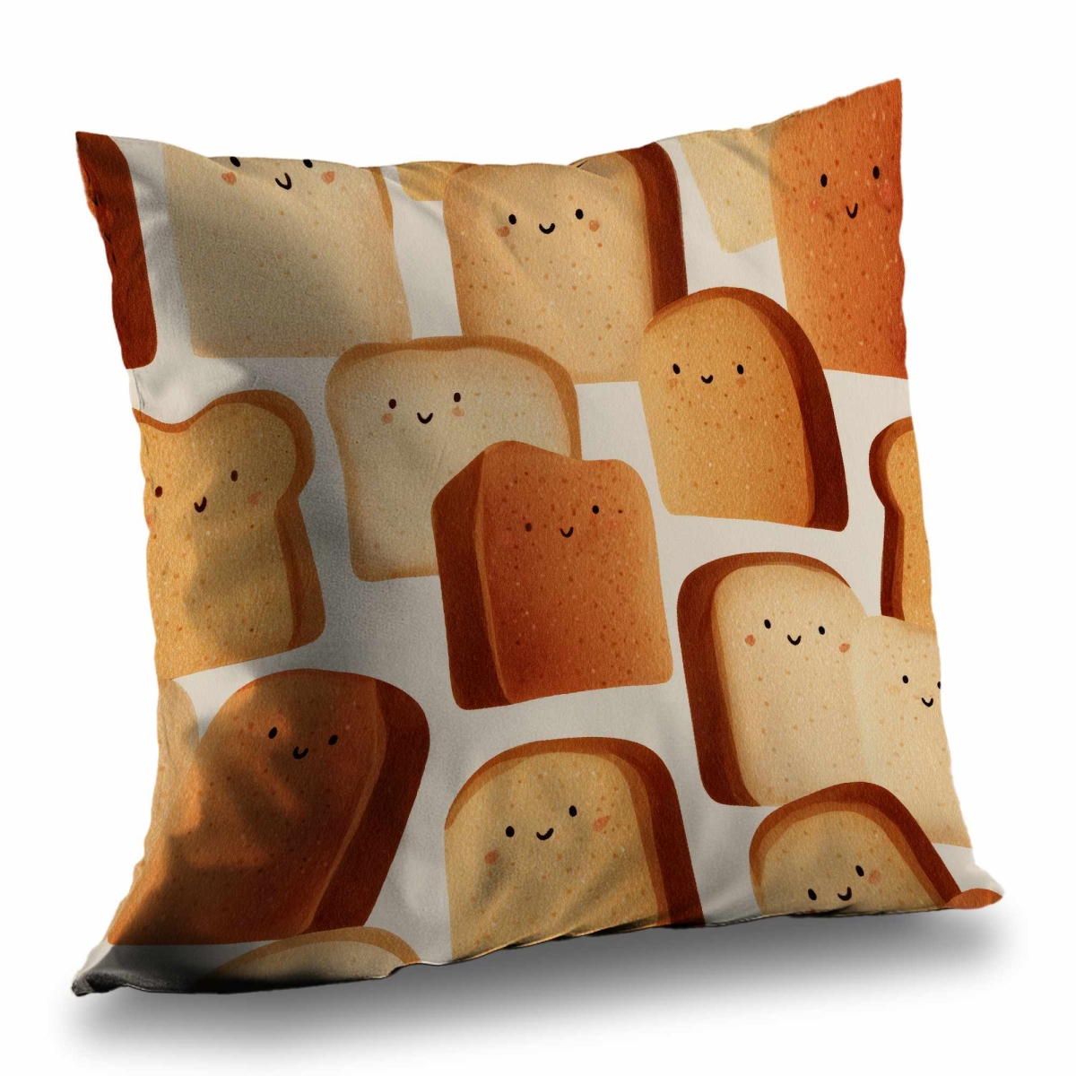 C1PT18188ZYK83 18 x 18 in. Toasty Smiles Poly Twill Throw Pillow - Cozy Home Decor