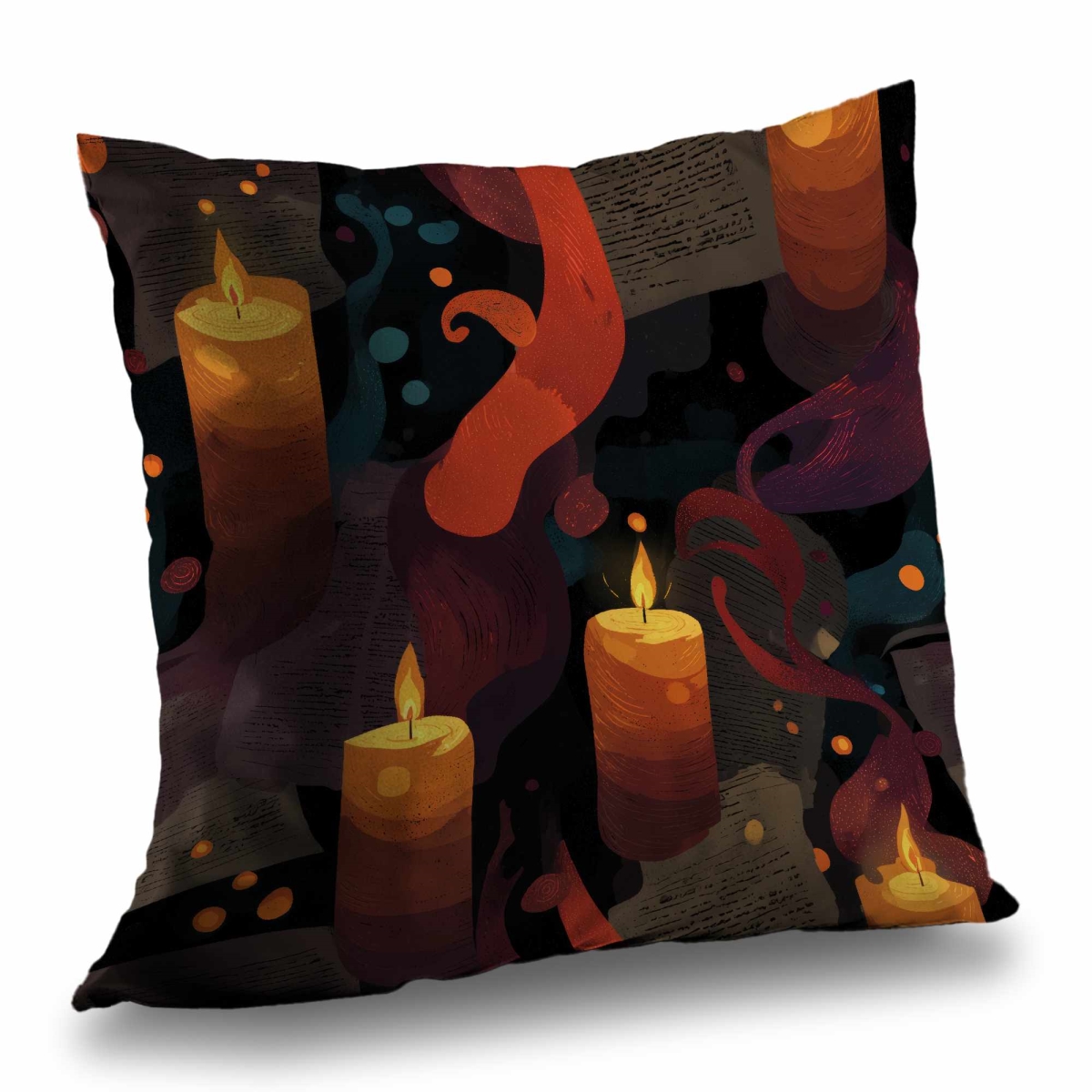 C1PT1818WB985X 18 x 18 in. Whispers in Flame Poly Twill Throw Pillow Home Decor