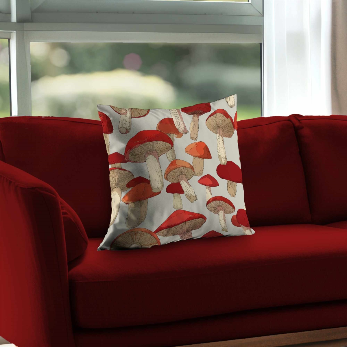 C1PT20203L6NOI 20 x 20 in. Crimson Cap Dance Poly Twill Throw Pillow - Home Decor