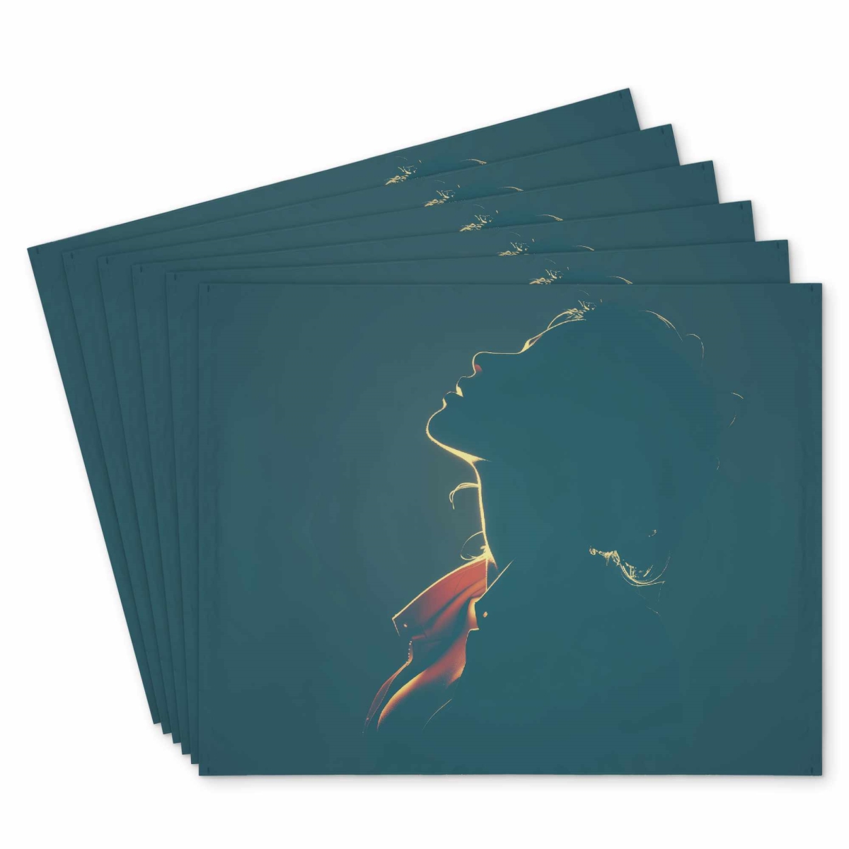 C6PP14183CLXSM 14 x 18 in. Silent Light Whisper Polyester Placemat - Elegant Home Decor - Set of 6